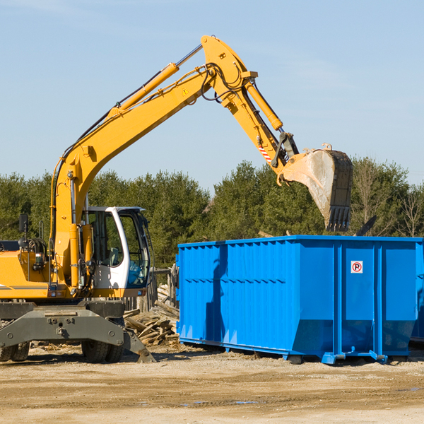 are there any restrictions on where a residential dumpster can be placed in Cedar Lake